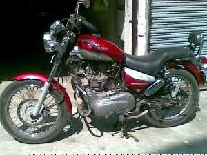 Red Royal Enfield Thunderbird