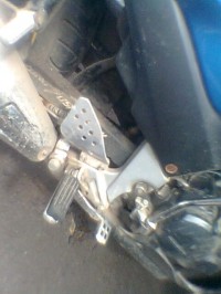 Yellow And Blue Modified Bike