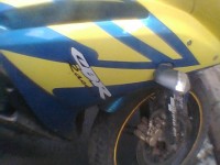 Yellow And Blue Modified Bike