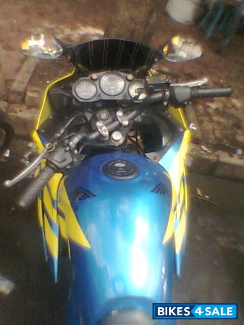 Yellow And Blue Modified Bike