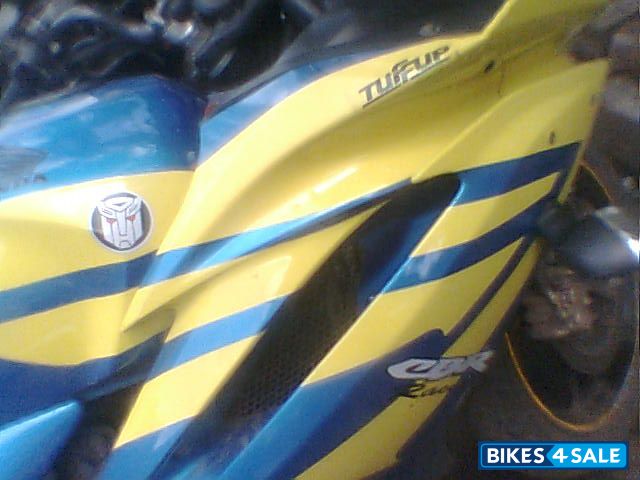 Yellow And Blue Modified Bike