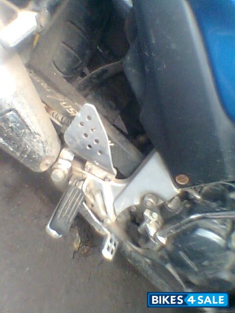 Yellow And Blue Modified Bike