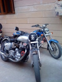 Silver Royal Enfield Bullet Electra