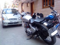 Silver Royal Enfield Bullet Electra