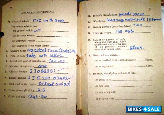 Black Ideal Jawa Yezdi RoadKing