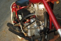 Maroon Red Modified Bike