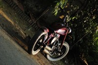 Maroon Red Modified Bike