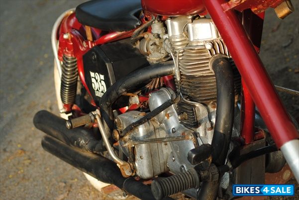 Maroon Red Modified Bike