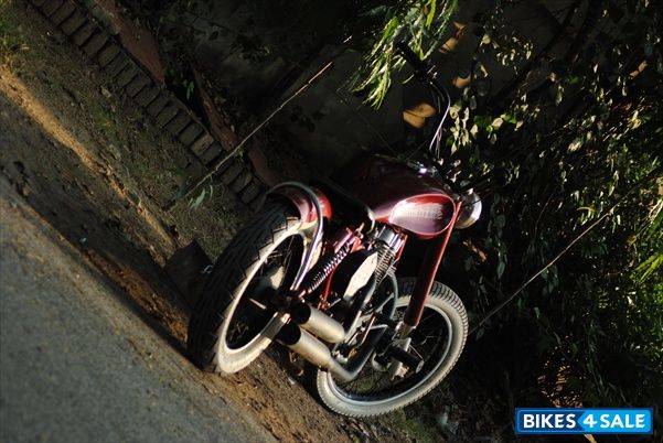 Maroon Red Modified Bike