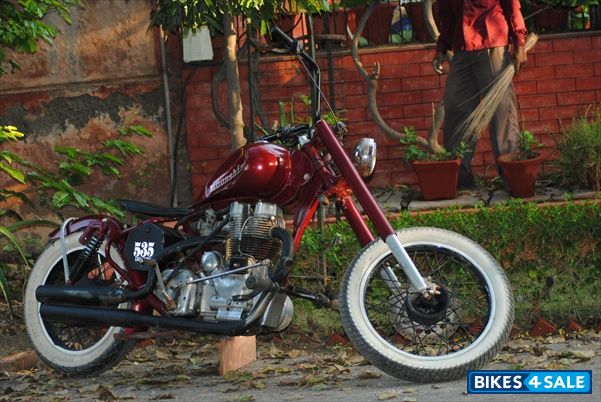 Maroon Red Modified Bike