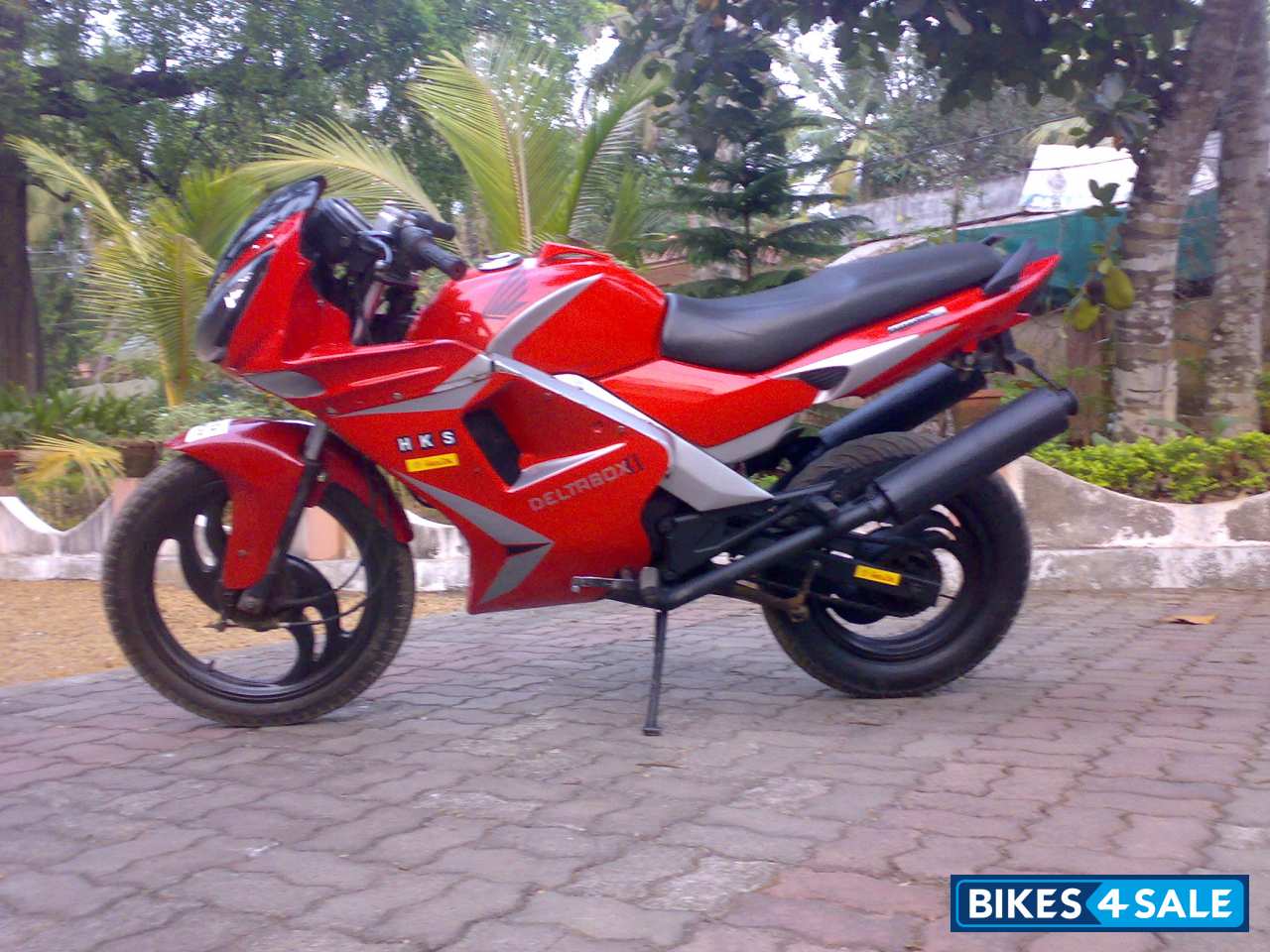 Silver -red Dual Modified Bike