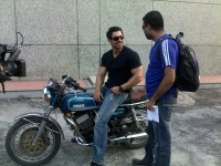 Blue Yamaha RD 350