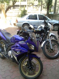 Blue Yamaha YZF R15