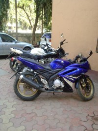 Blue Yamaha YZF R15