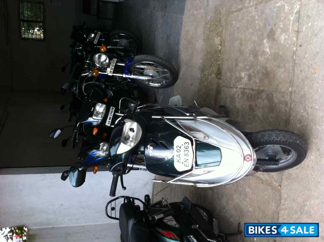 Silver Green TVS Scooty Pep