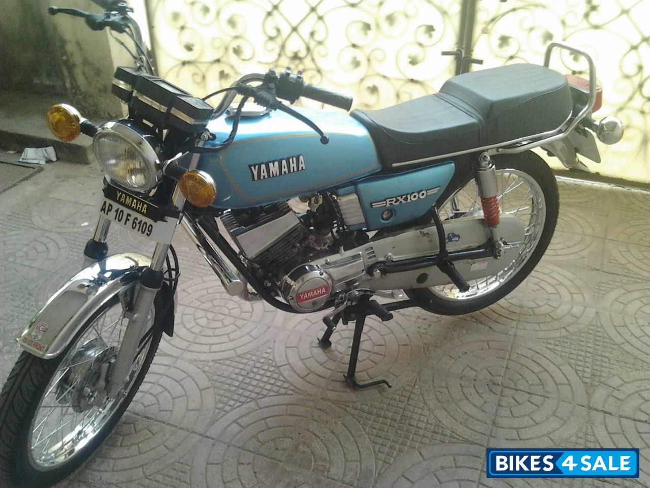 Used 1994 Model Yamaha Rx 100 For Sale In Telangana Id Sky Blue Colour Bikes4sale