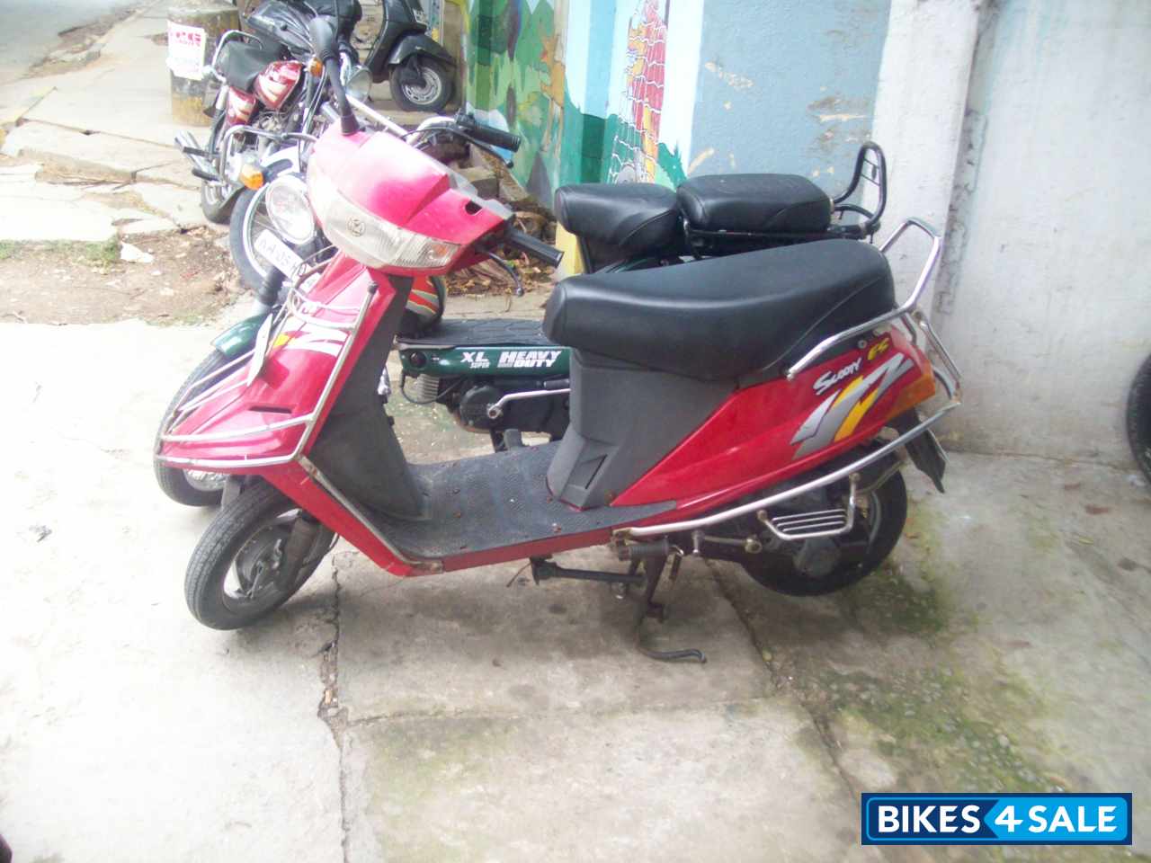 Red Green TVS Scooty ES