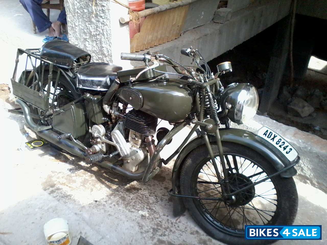 Olive Green Vintage Bike   NORTON