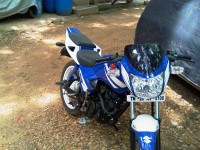 Blue With White Modified Bike