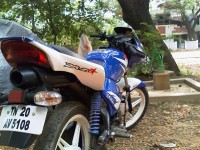 Blue With White Modified Bike