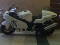 White Suzuki  modified white hayabusa