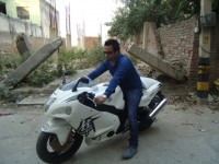 White Suzuki  modified white hayabusa