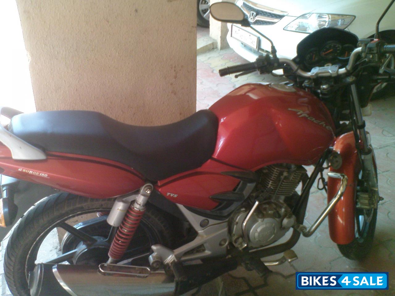 Red TVS Apache 150