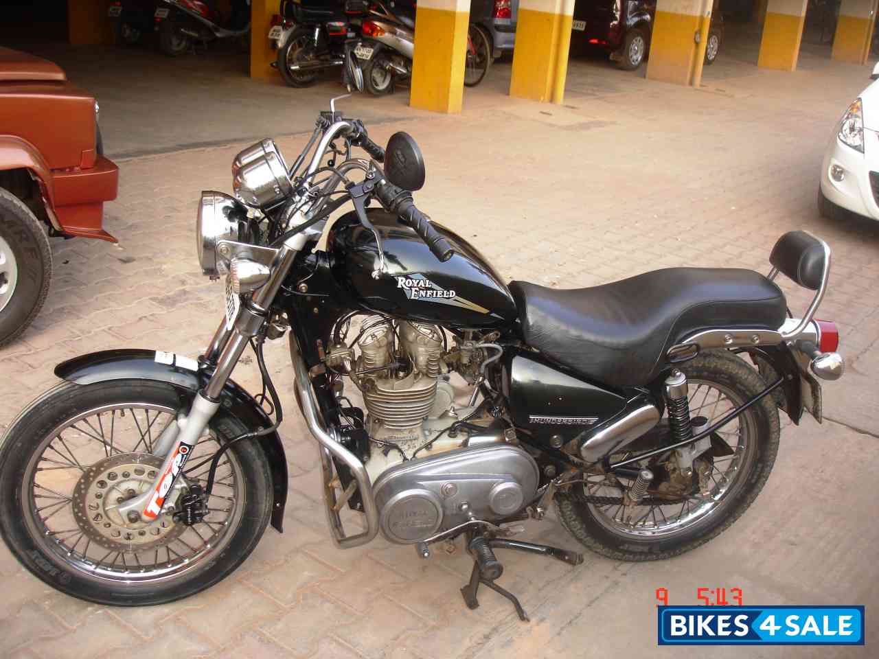 Black Royal Enfield Thunderbird