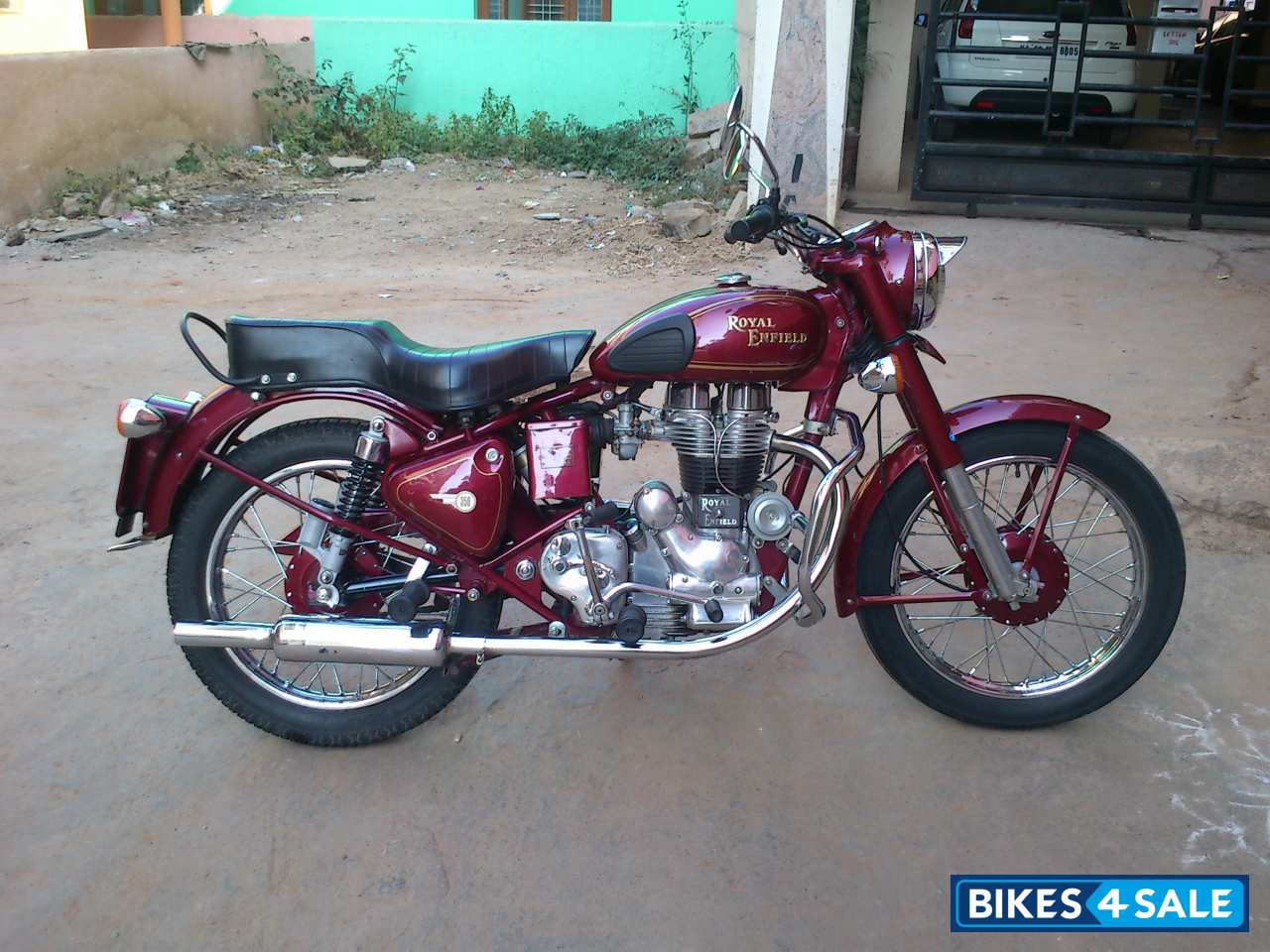 Used model Royal Enfield Bullet Standard for sale in ID 72107. Cherry Red colour - Bikes4Sale