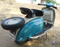 White/light Blue Dual Tone Vintage Scooter Lambretta Innocenti