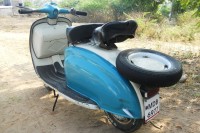 White/light Blue Dual Tone Vintage Scooter Lambretta Innocenti