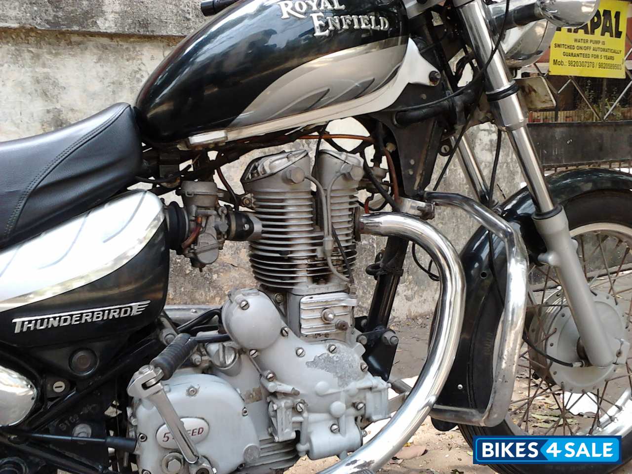Black Royal Enfield Thunderbird