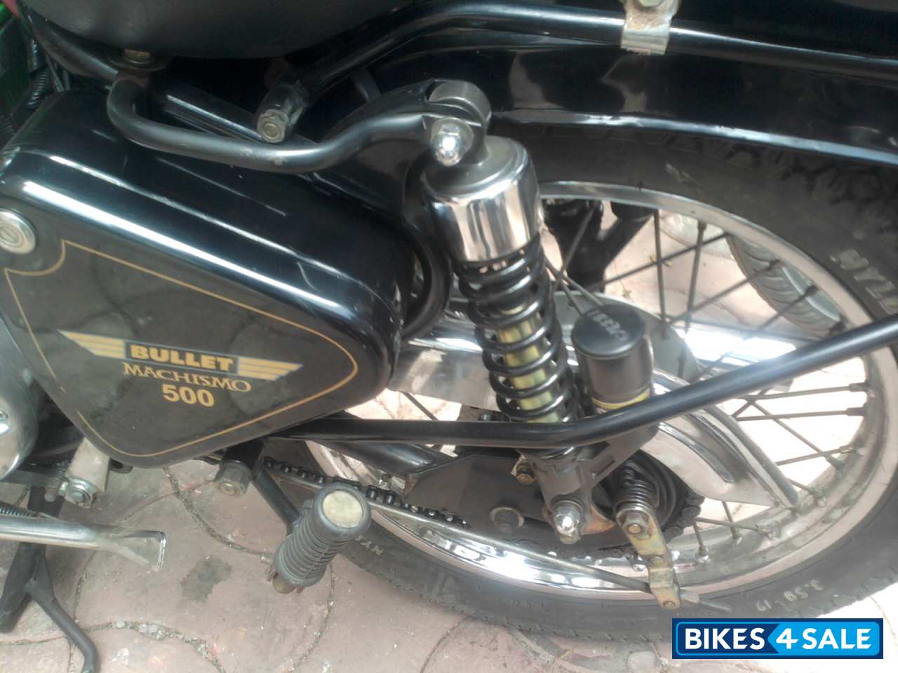Black And Chrome Royal Enfield Bullet Machismo A500