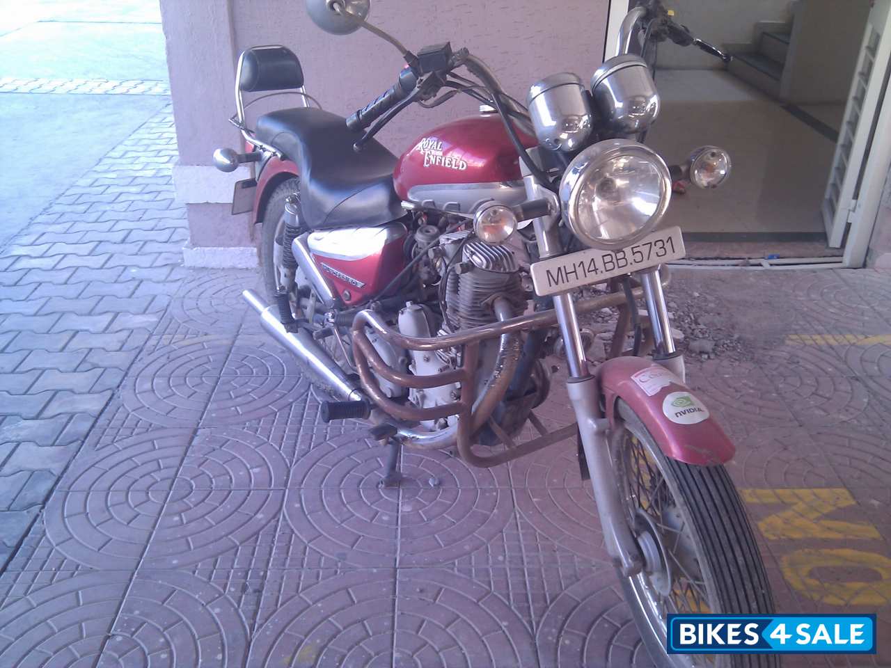 Red Royal Enfield Thunderbird