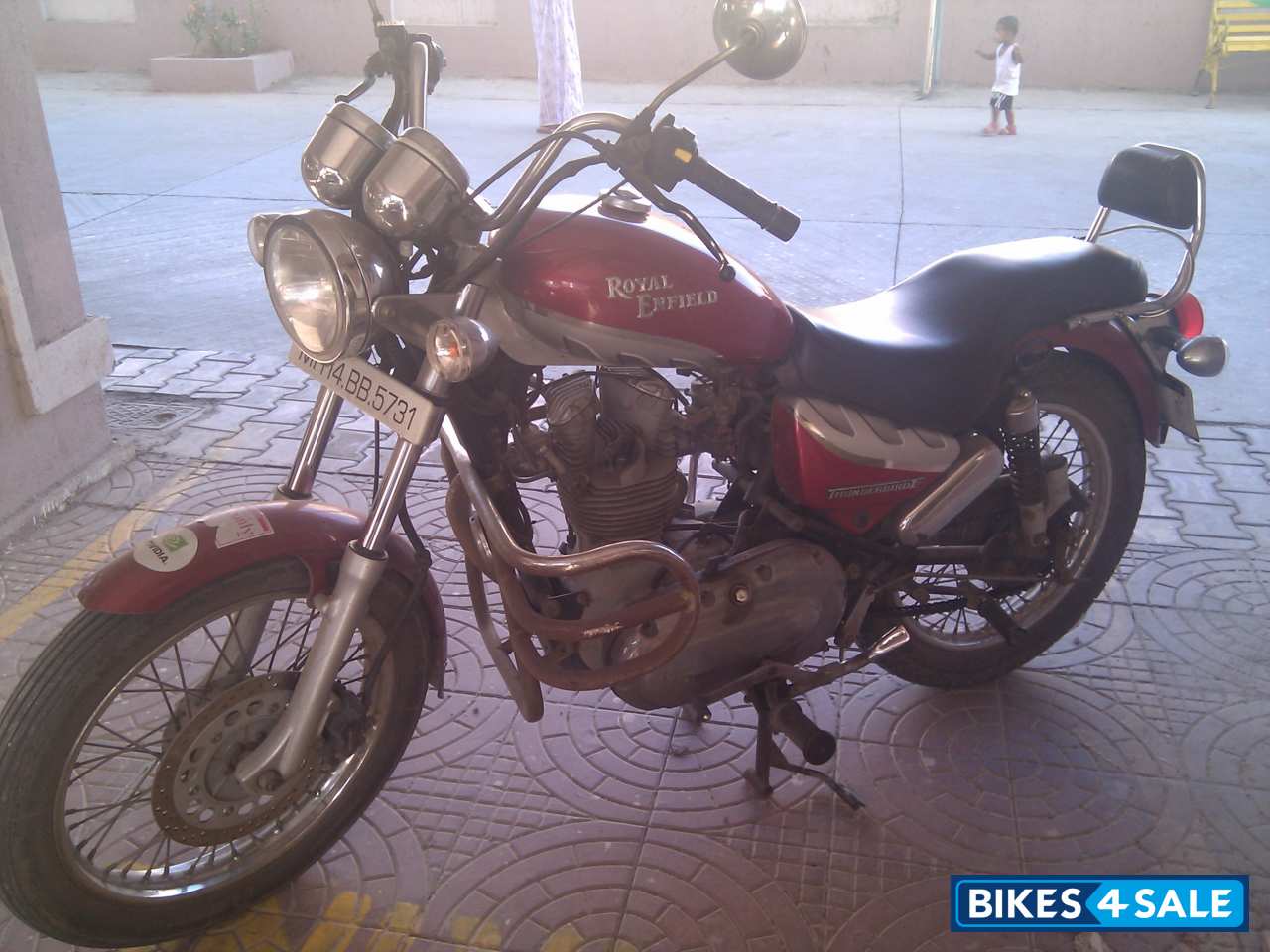 Red Royal Enfield Thunderbird