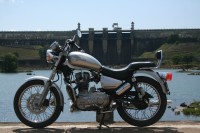 Silver Royal Enfield Thunderbird