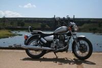 Silver Royal Enfield Thunderbird
