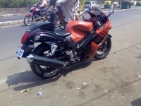 Orange Black Bajaj Pulsar 150 DTSi