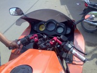 Orange Black Bajaj Pulsar 150 DTSi