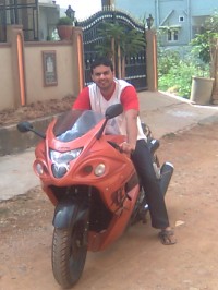 Orange Black Bajaj Pulsar 150 DTSi