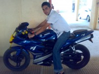 Blue Yamaha YZF R1