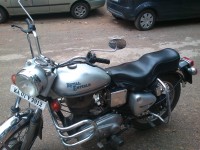 Silver Royal Enfield Bullet Electra