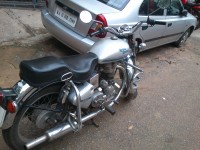 Silver Royal Enfield Bullet Electra