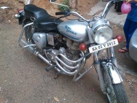 Silver Royal Enfield Bullet Electra