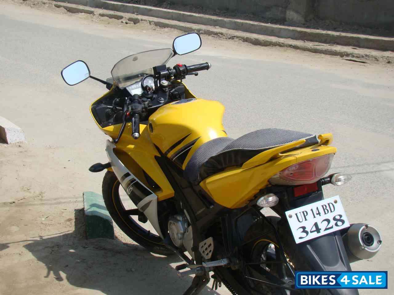 Yellow Yamaha YZF R15