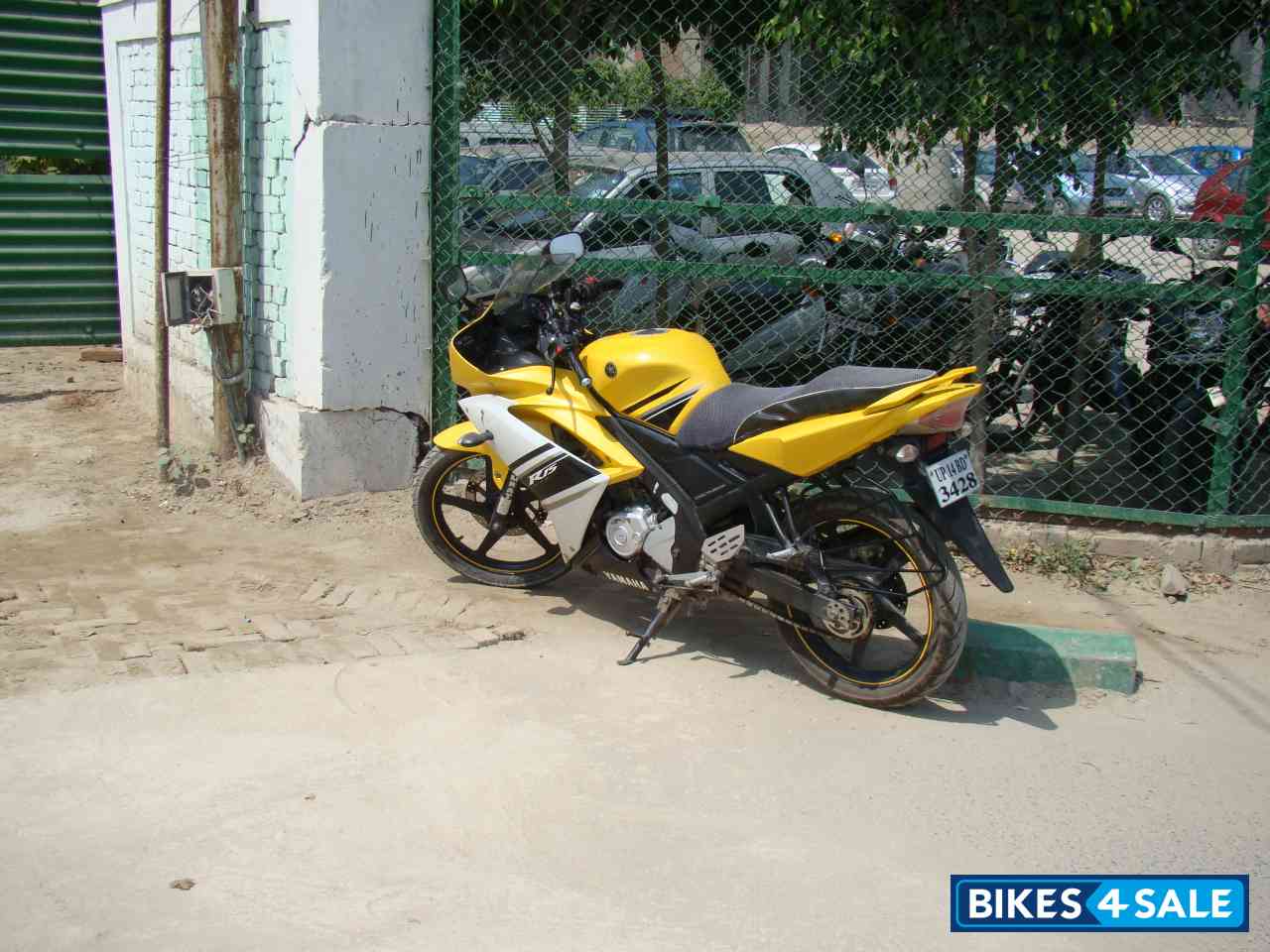 Yellow Yamaha YZF R15