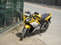 Yellow Yamaha YZF R15