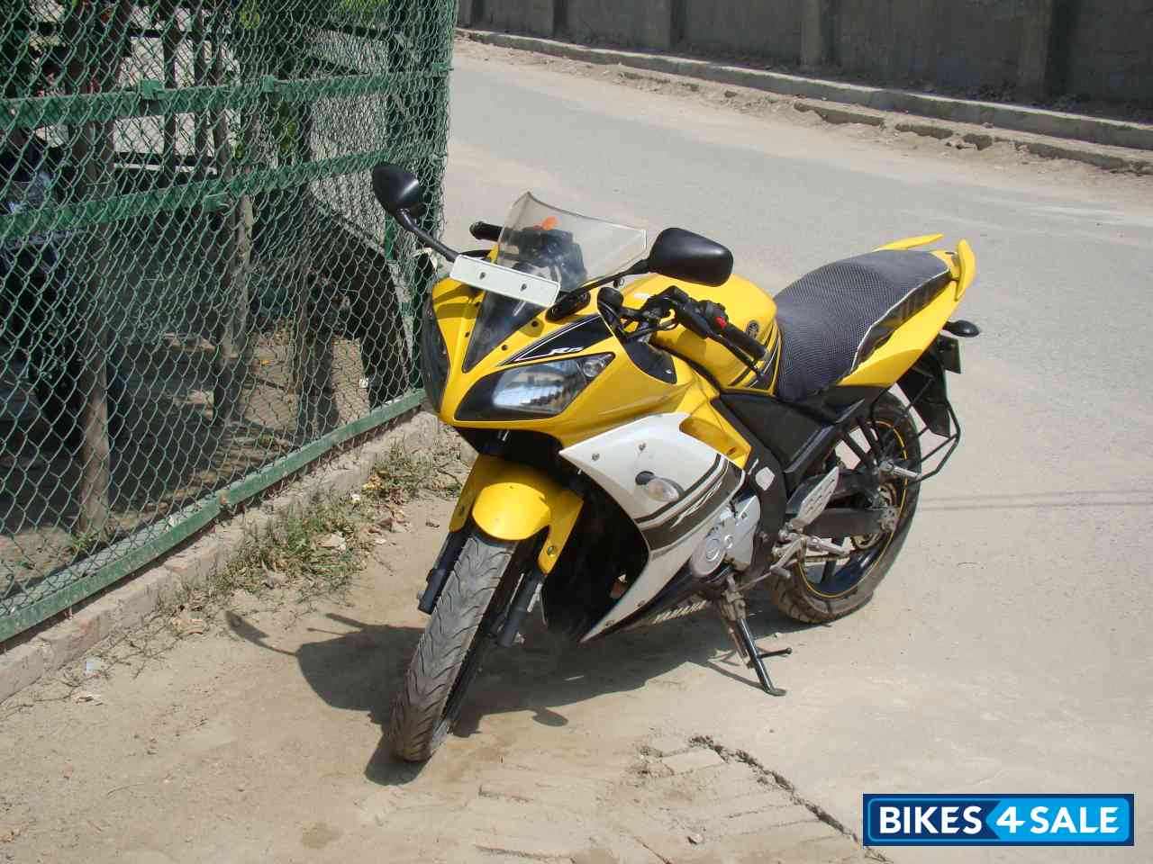 Yellow Yamaha YZF R15