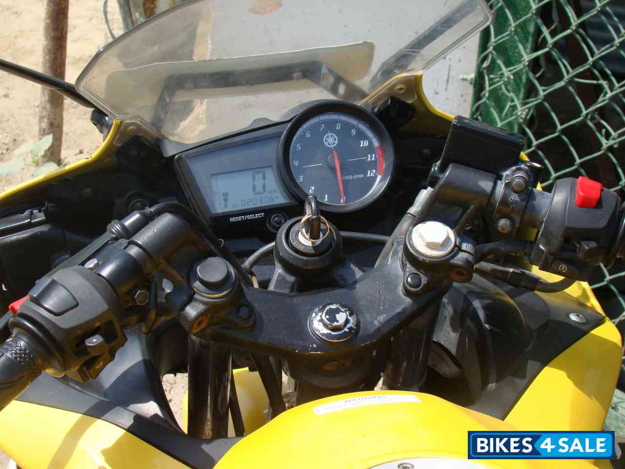 Yellow Yamaha YZF R15
