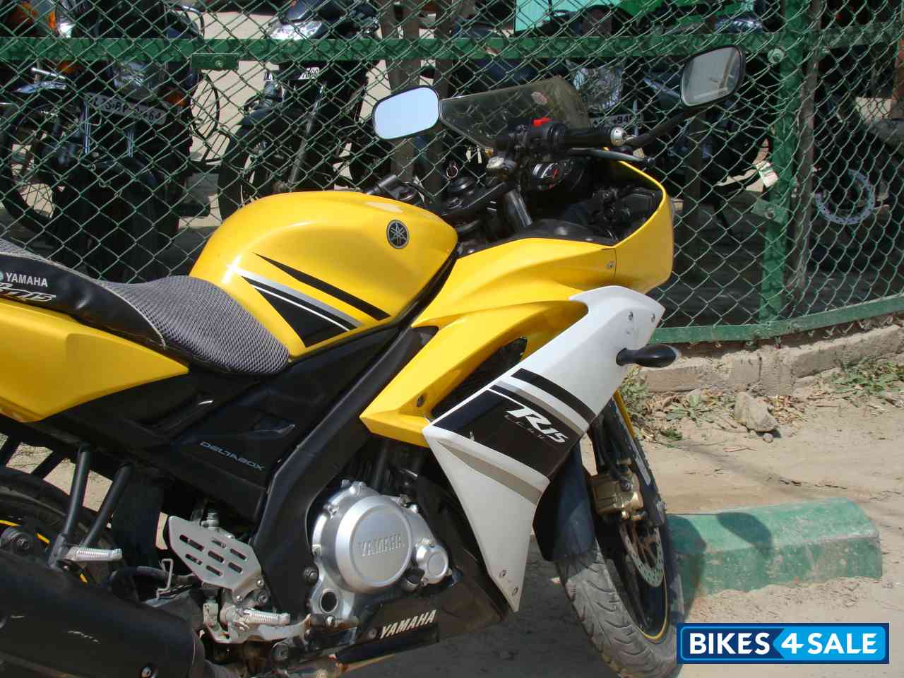Yellow Yamaha YZF R15
